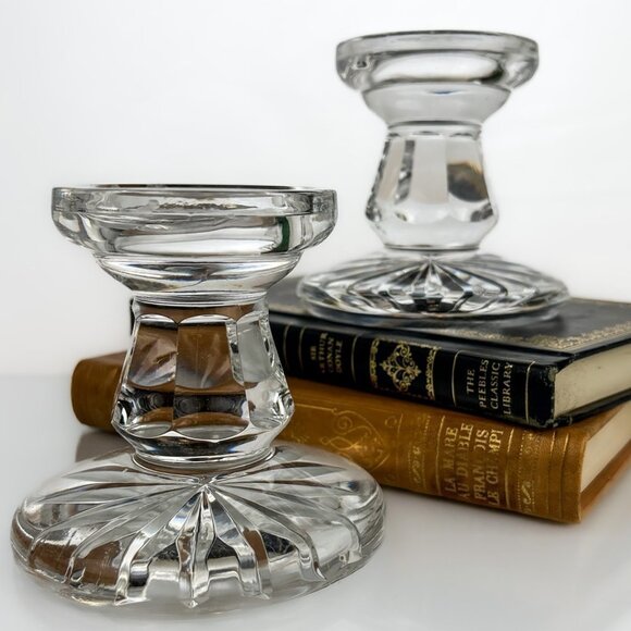 Waterford Crystal Candle Holders | Vintage Crystal Tea Light Holders | Beautiful - Picture 1 of 8